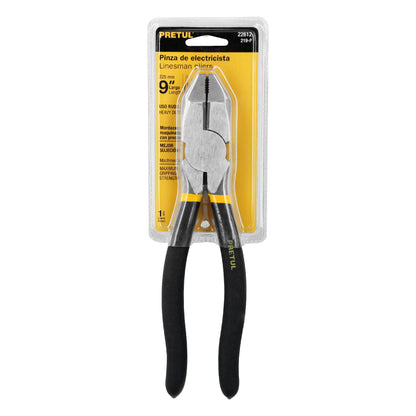 Pinza para electricista de 23 cm uso rudo con mango de PVC