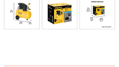Kit compresor 40 L manguera y pistola