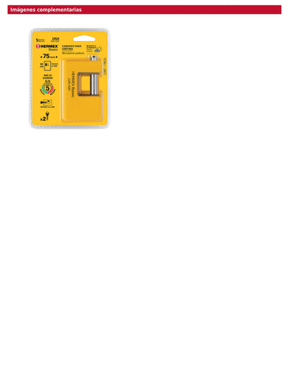 Candado antipalanca 75 mm cuerpo metálico