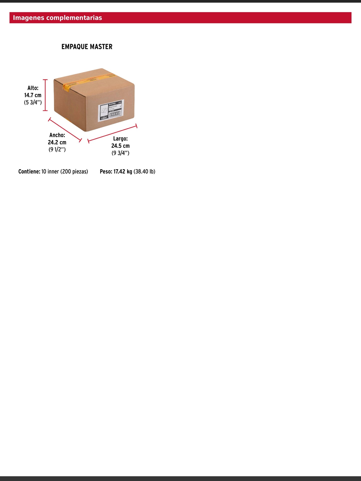 Bisagra cuadrada de acero con acabado satinado