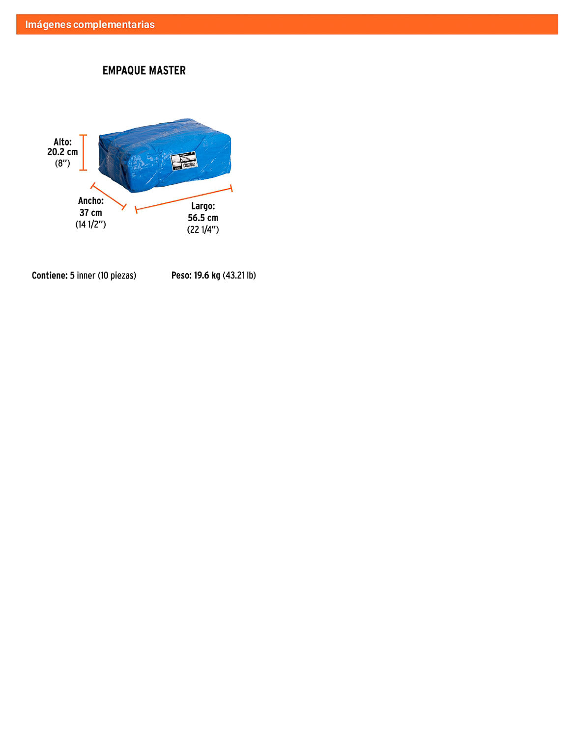 Lona Polietileno 4x4 m Azul 110g