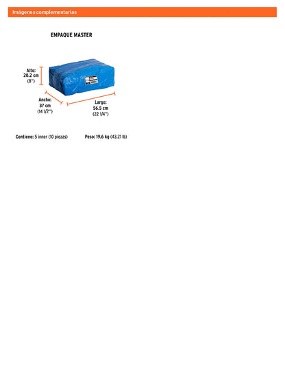 Lona Polietileno 4x4 m Azul 110g