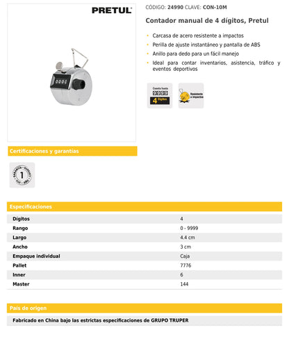 Contador manual 4 Dígitos