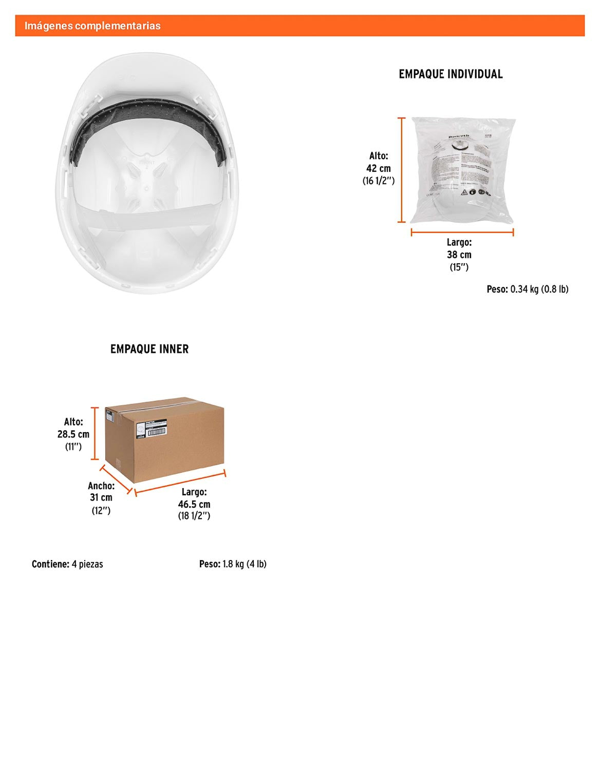 Casco de Seguridad Industrial con Ajuste por Intervalos Blanco