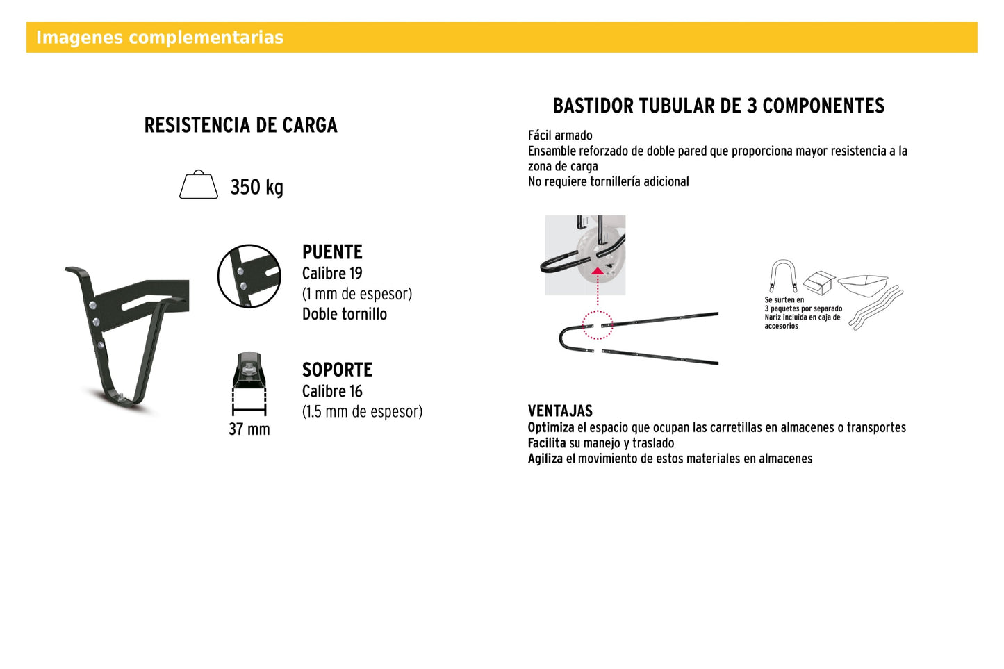 Carretilla 4.5 ft³ llanta sólida roja