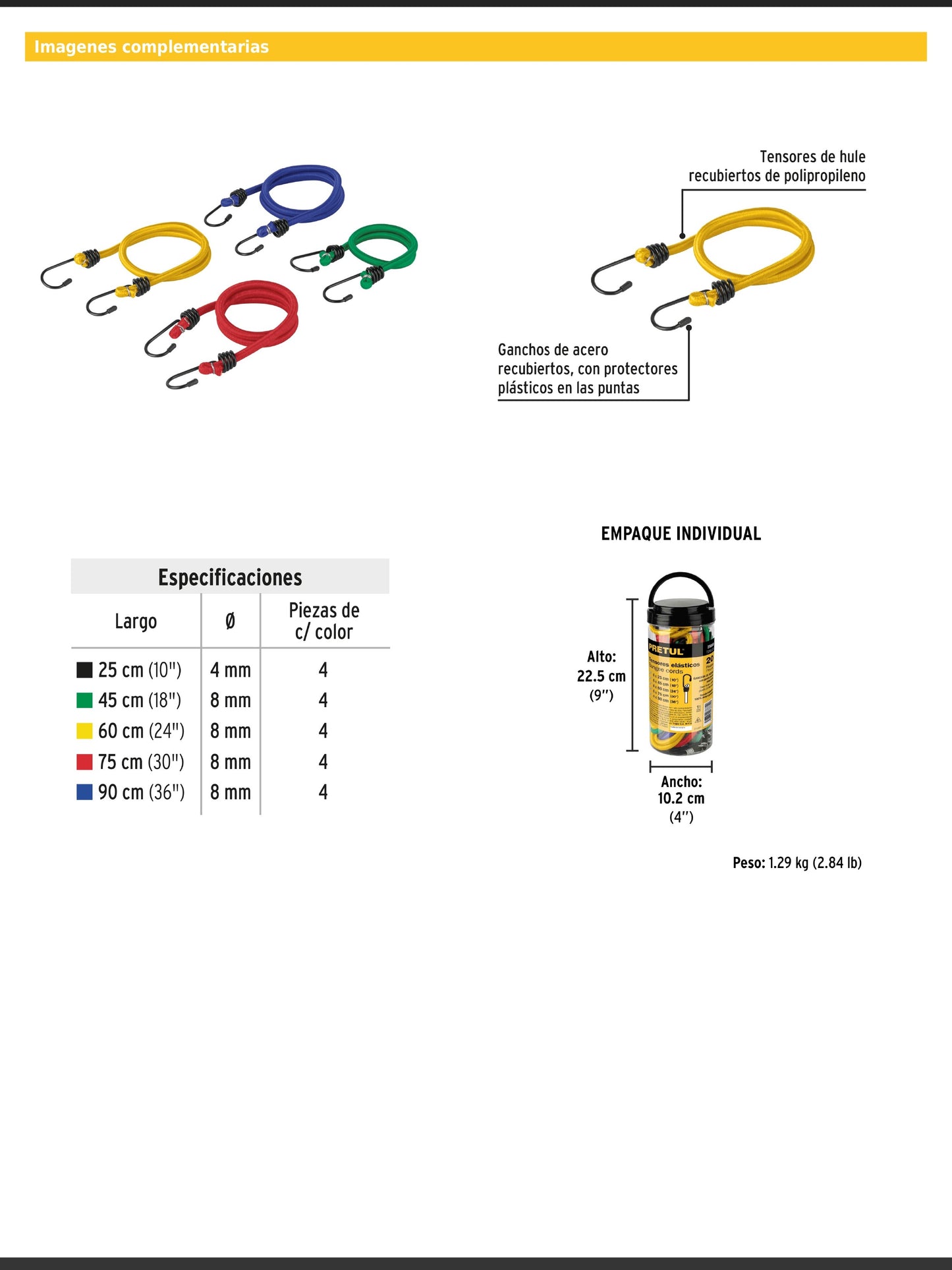 Juego de 20 tensores elásticos