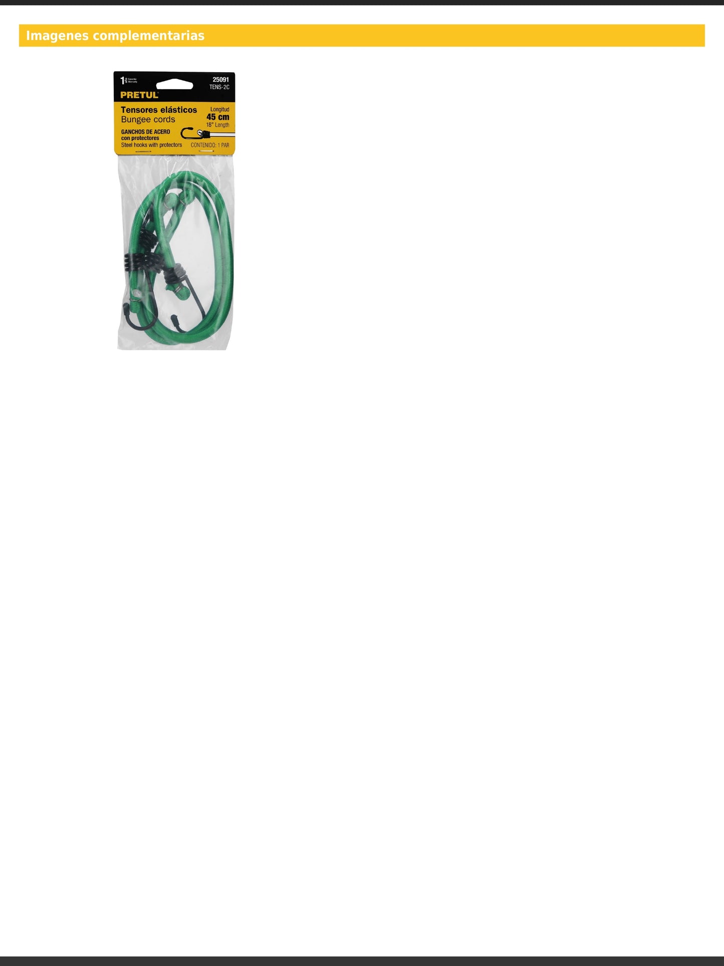 Tensores elásticos verdes de 45 cm