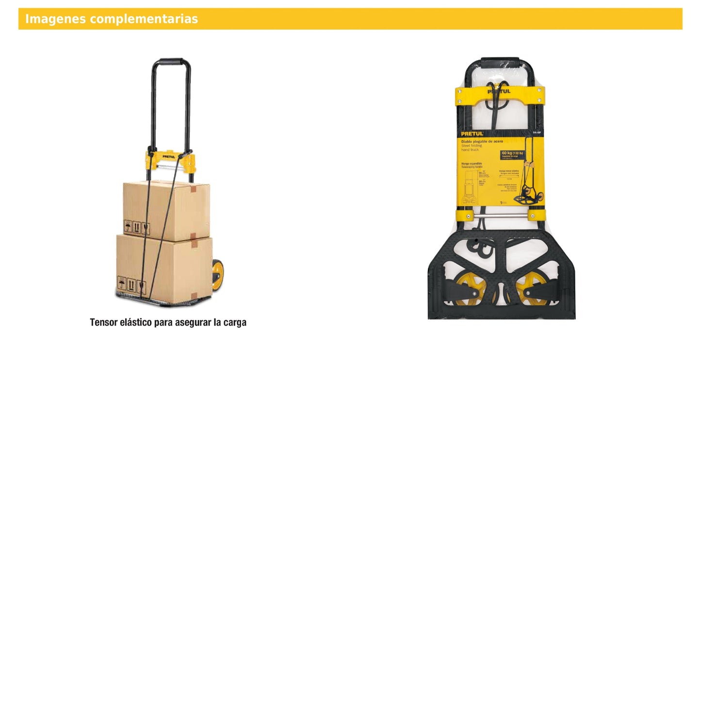 Diablo de carga plegable acero 60 kg