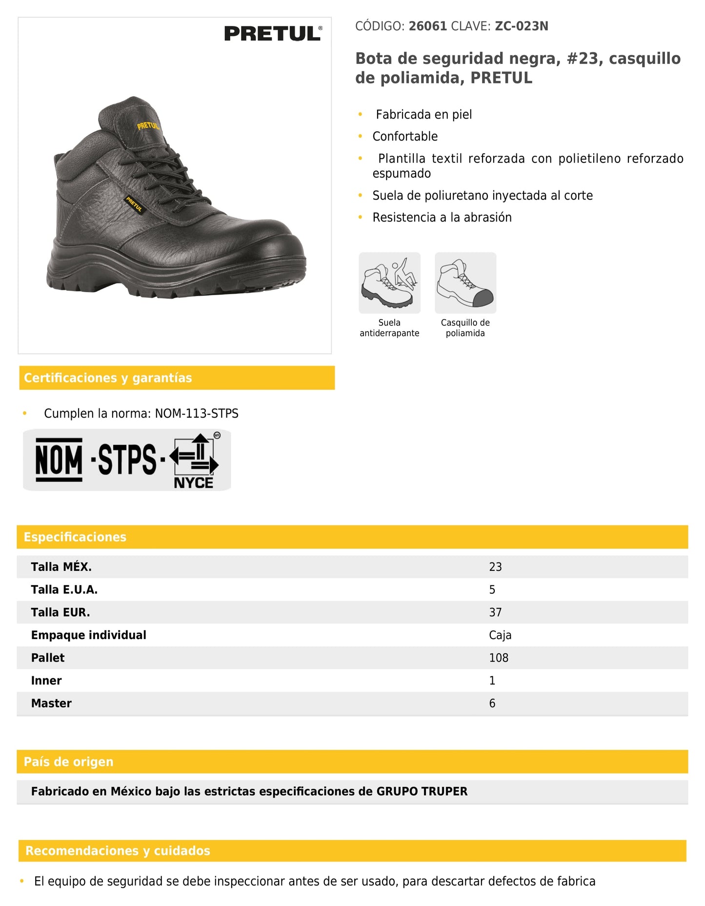 Zapatos industriales