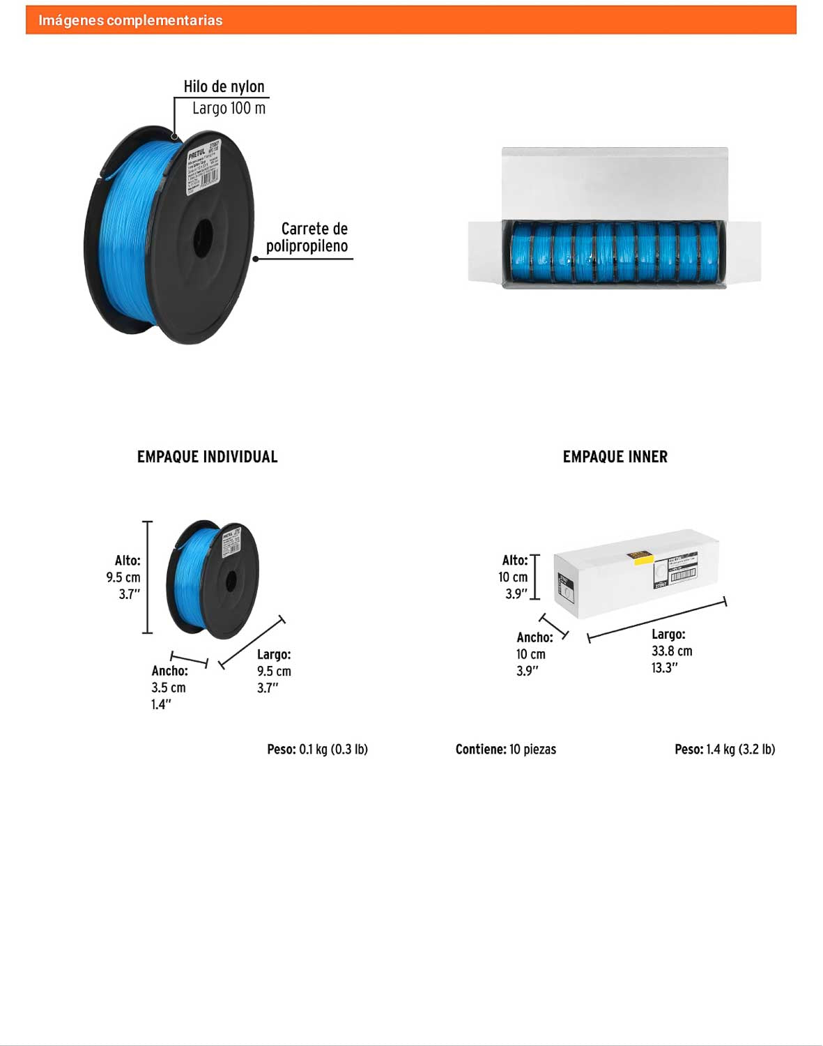 Hilo de pesca azul 1.00 mm