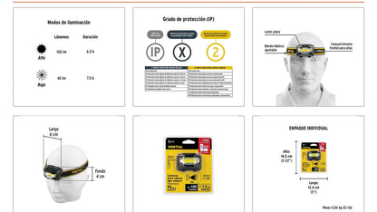 Linterna de minero LED 100 lm