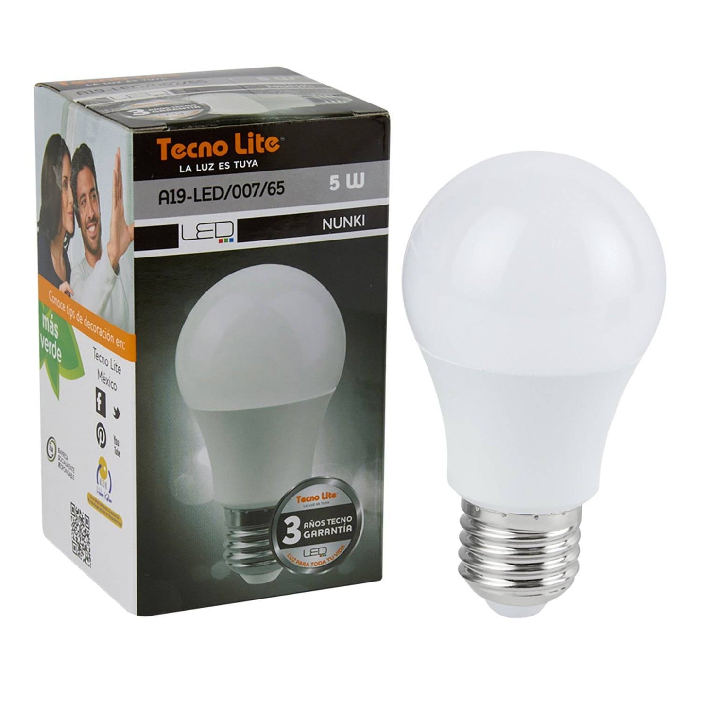 Foco LED E27 5 W 6500 K 450 lm