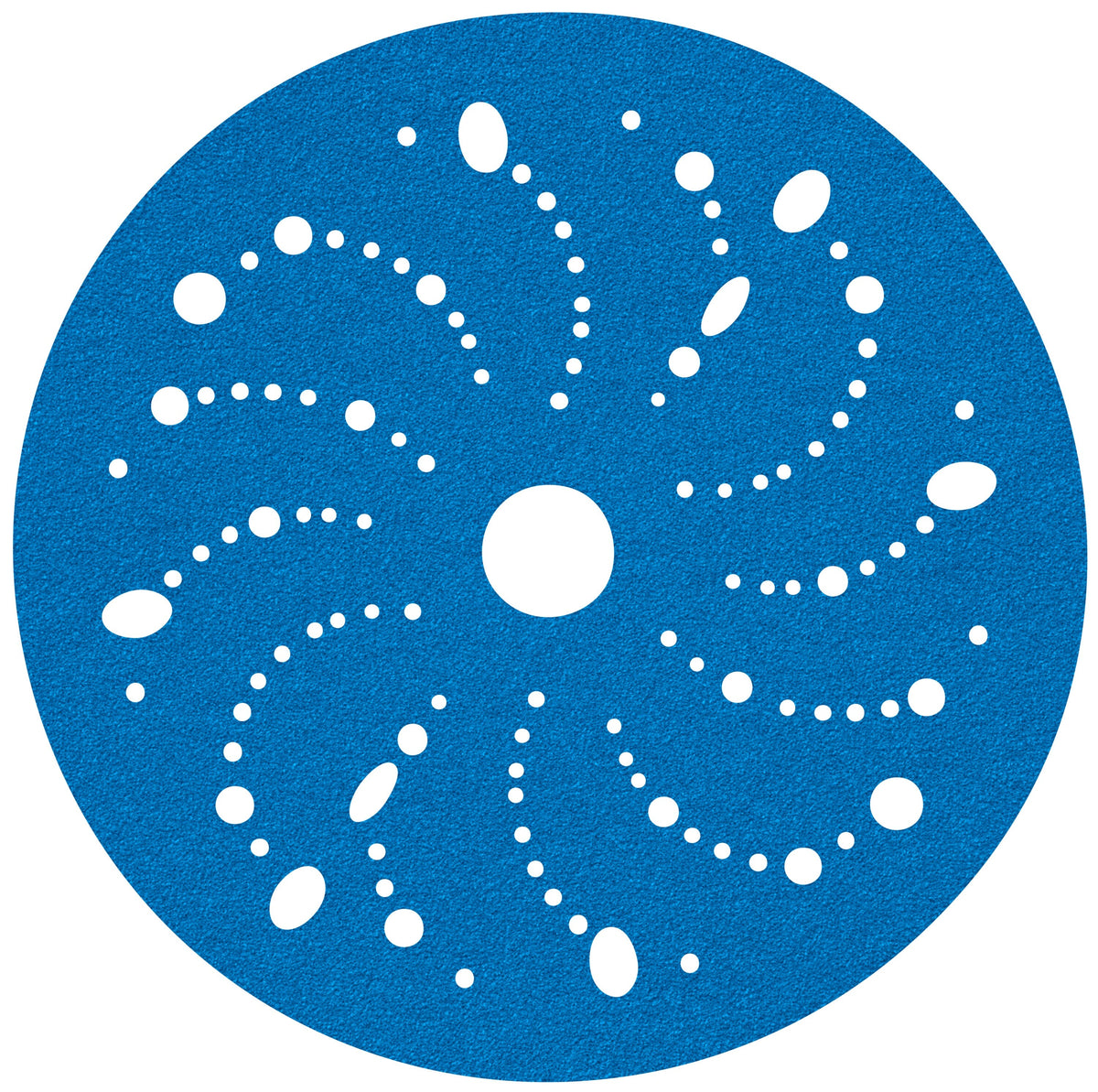 Disco de Lija Azul 6 Pulgadas con Velcro Grano 120 Caja de 50