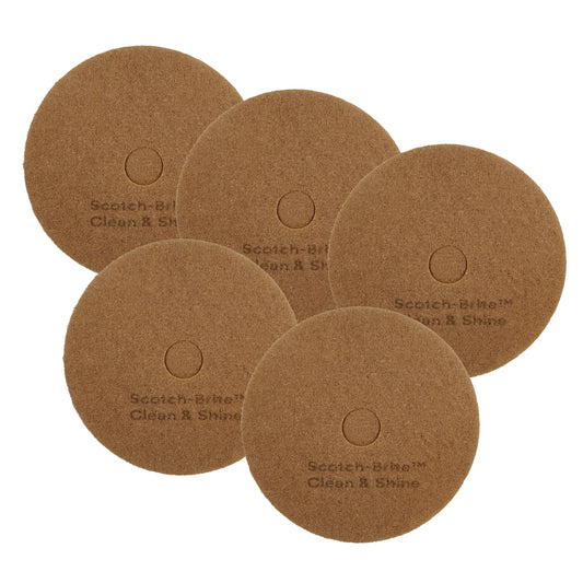 Disco Scotch-Brite Clean & Shine para Piso 17 Pulgadas Limpia y Abrillanta Caja de 5