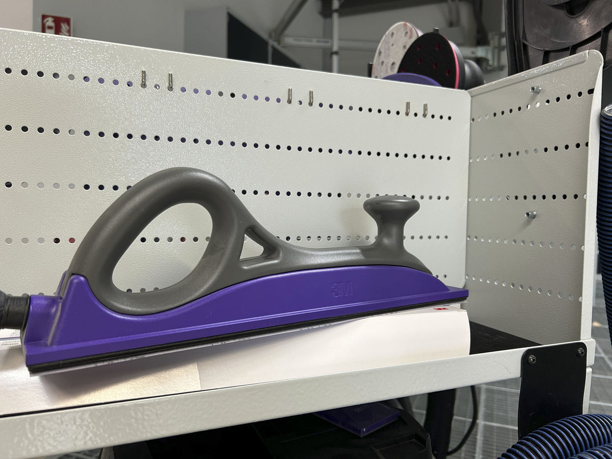 Caja de 29 Tiras de Lija Cubitron II Morada con Velcro Grano 320
