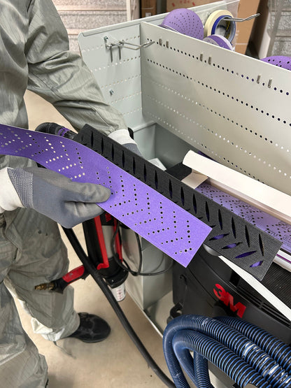 Tira de Lija Cubitron II Morada con Velcro Grano 120