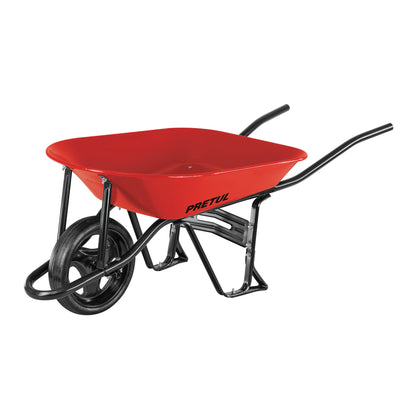 Carretilla 4.5 ft³ llanta sólida roja