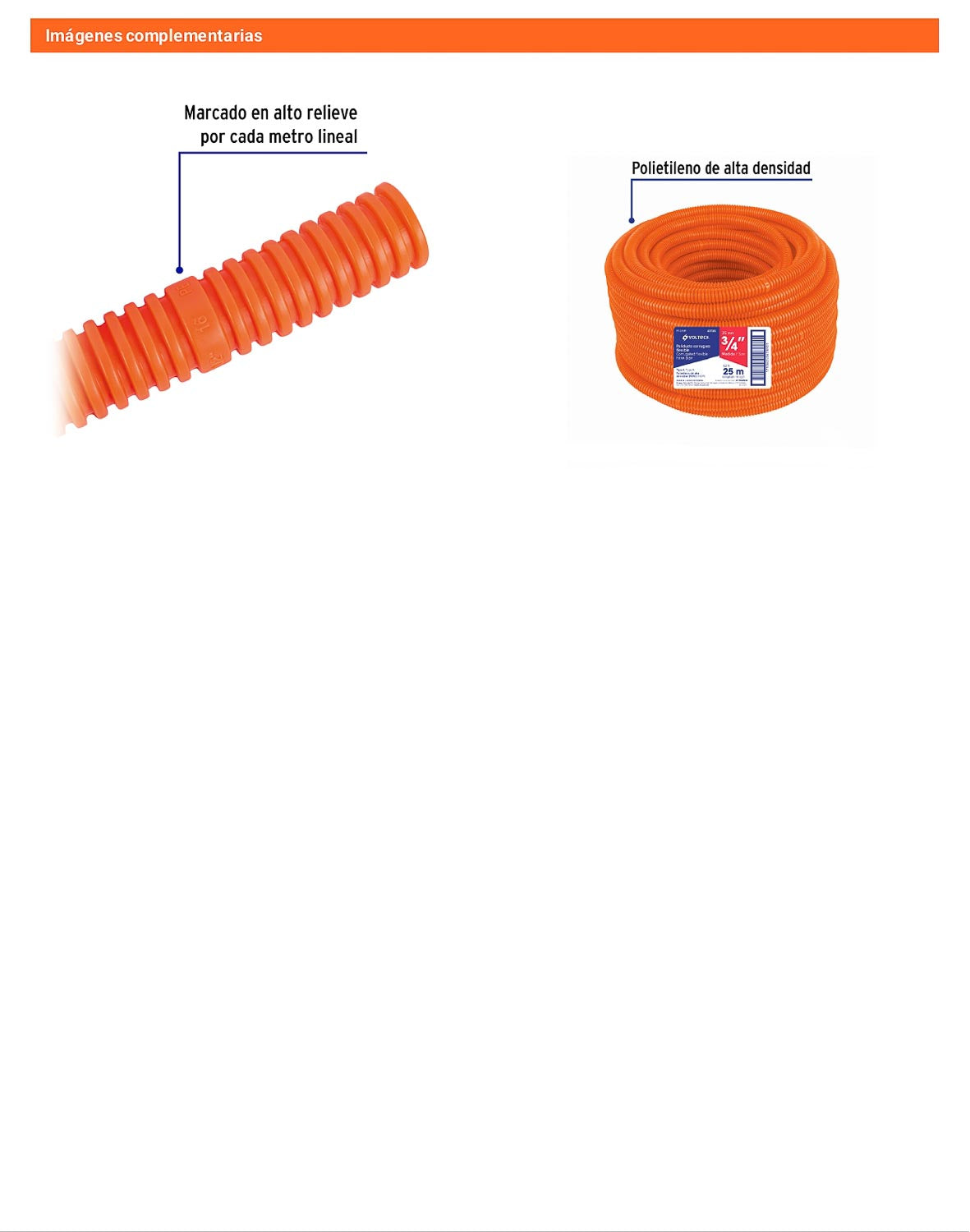 Poliducto 3/4 pulg s/guía rollo 25m