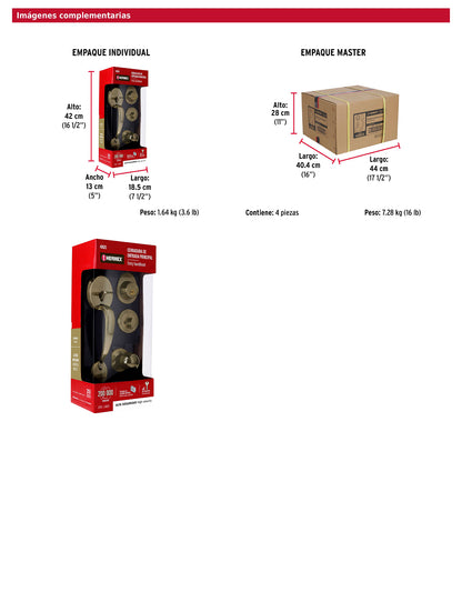 Doble jaladera y perilla de latón antiguo con cerrojo llave mariposa