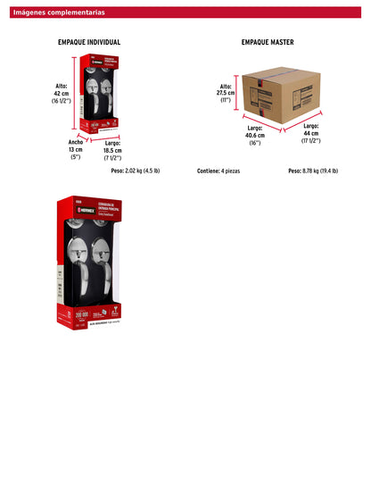 Doble jaladera y perilla de cromo mate con cerrojo llave mariposa