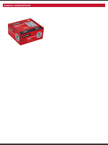 Bisagra cuadrada de acero con acabado satinado