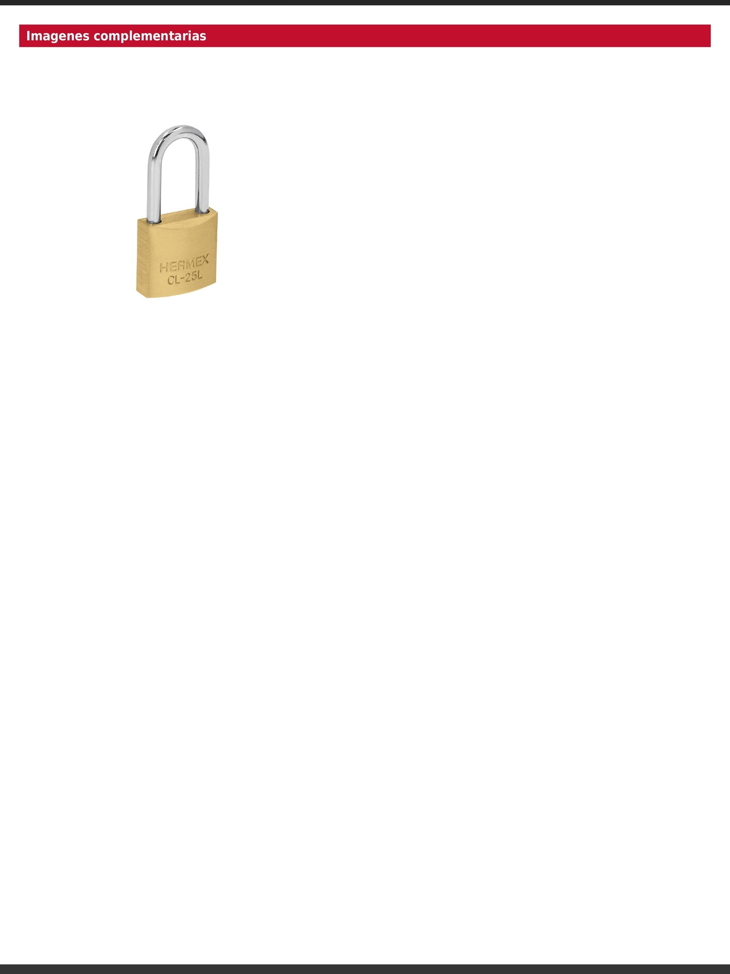 Blíster con 2 candados de latón de 25 mm con gancho largo