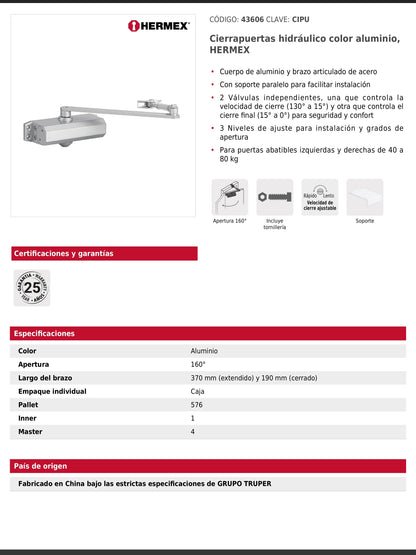 Bisagra de doble acción de 3 pulgadas en acero latonado