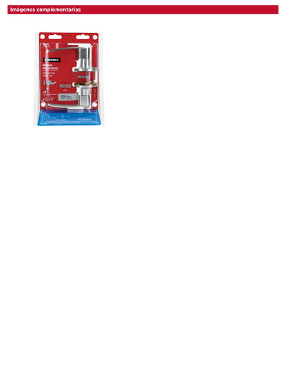 Cerradura manija para recámara con acabado cromo mate