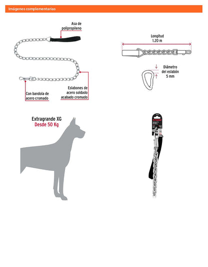 Cadena Paseo Perro Talla Extragrande