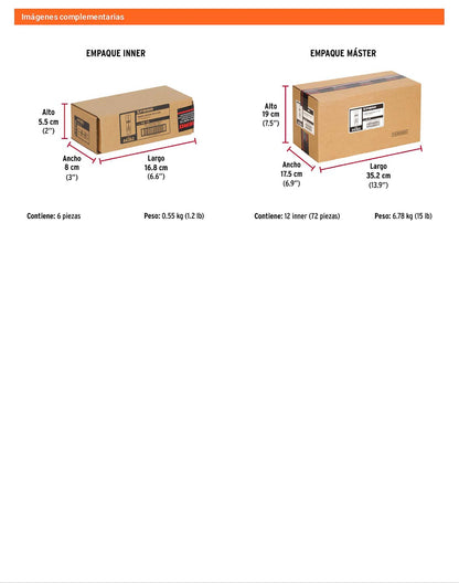 4 Taquetes Expansivos 1/4 pulg sin Tornillo