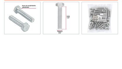 Tornillos tipo maquina 5/16 x 1-1/2