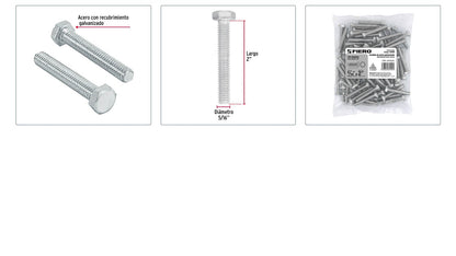 Tornillos tipo maquina 5/16 x 2