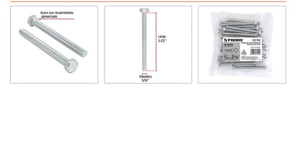 Tornillos tipo maquina 5/16 x 3-1/2