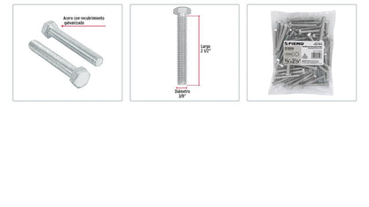 Tornillos tipo maquina 3/8 x 2-1/2