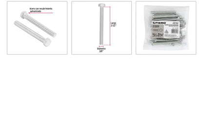 Tornillos tipo maquina 3/8 x 3-1/2