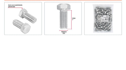 Tornillos tipo maquina 7/16 x 1