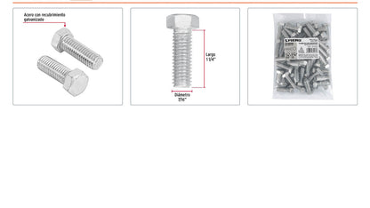 Tornillos tipo maquina 7/16 x 1-1/4