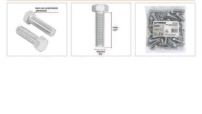 Tornillos tipo maquina 7/16 x 1-1/2