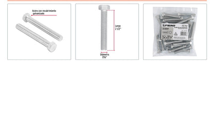 Tornillos tipo maquina 7/16 x 2-1/2