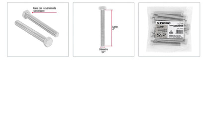 Tornillos tipo maquina 1/2 x 4