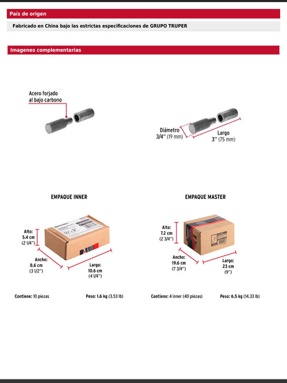 Bisagra tubular soldable de tres cuartos de pulgada