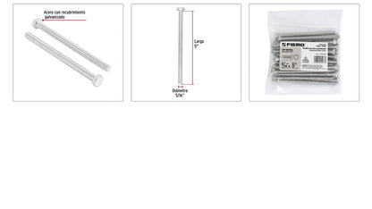 Tornillos tipo maquina 5/16 x 5