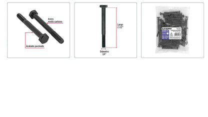 Tornillos grado 5 1/4 x 2-1/2