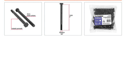 Tornillos grado 5 5/16 x 4