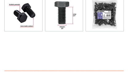 Tornillos grado 5 3/8 x 3/4