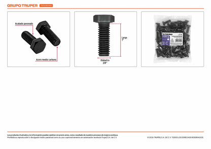 Tornillos grado 5 3/8 x 1