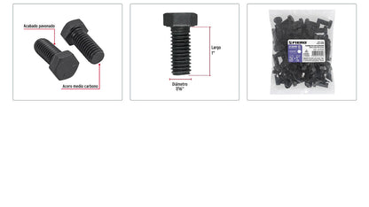 Tornillos grado 5 7/16 x 1