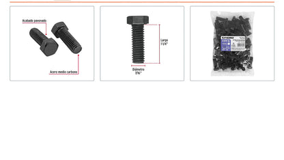 Tornillos grado 5 7/16 x 1-1/4