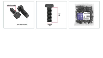 Tornillos grado 5 1/2 x 1-1/2