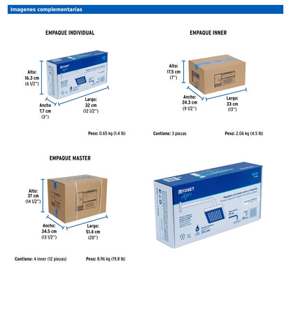 Regadera cuadrada de 6" en ABS con brazo y chapetón cromados